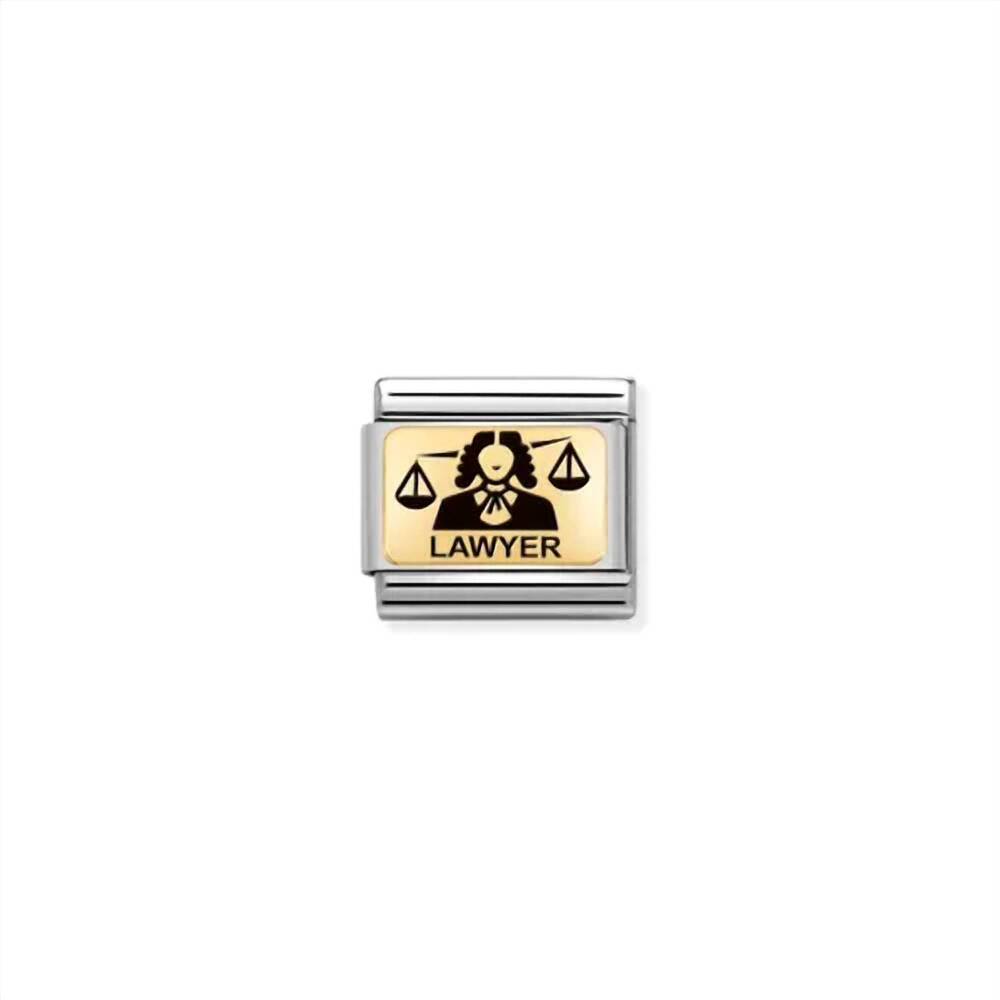 NEW NOMINATION unisex composable classic occupation links in lawyer/ gold